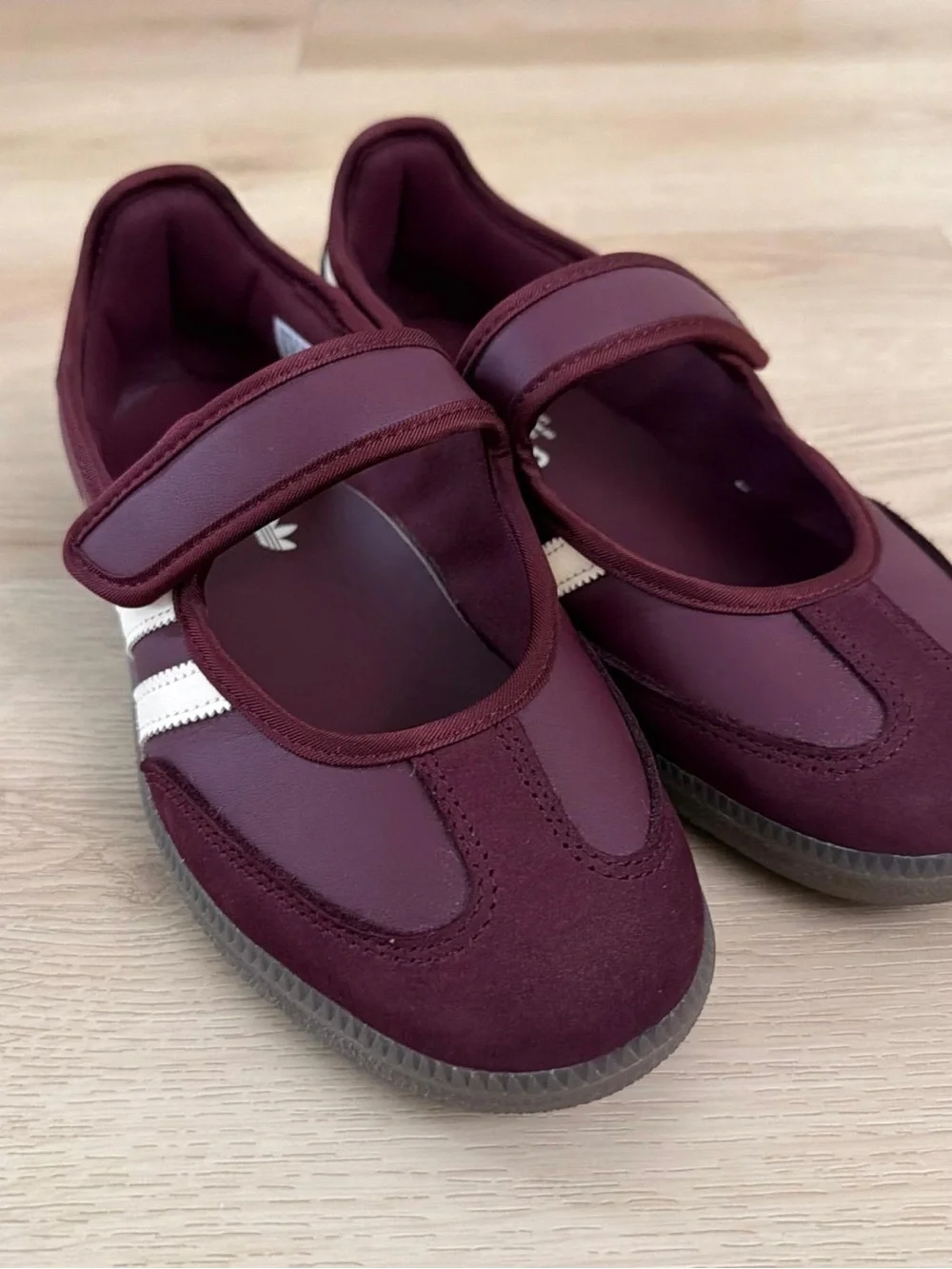 adidas samba Mary Jane burgundy and cream